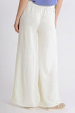Full Size Elastic Waistband Wide Leg Sweater Pants Plus Size