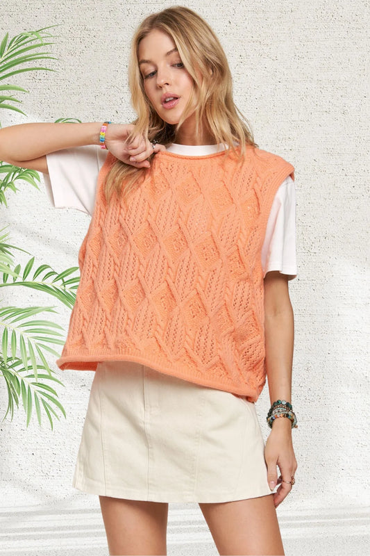 Lightweight Sweater Boxy Vest Top