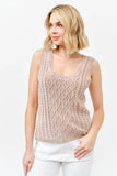 Washed Scoop Neck Sweater Tank