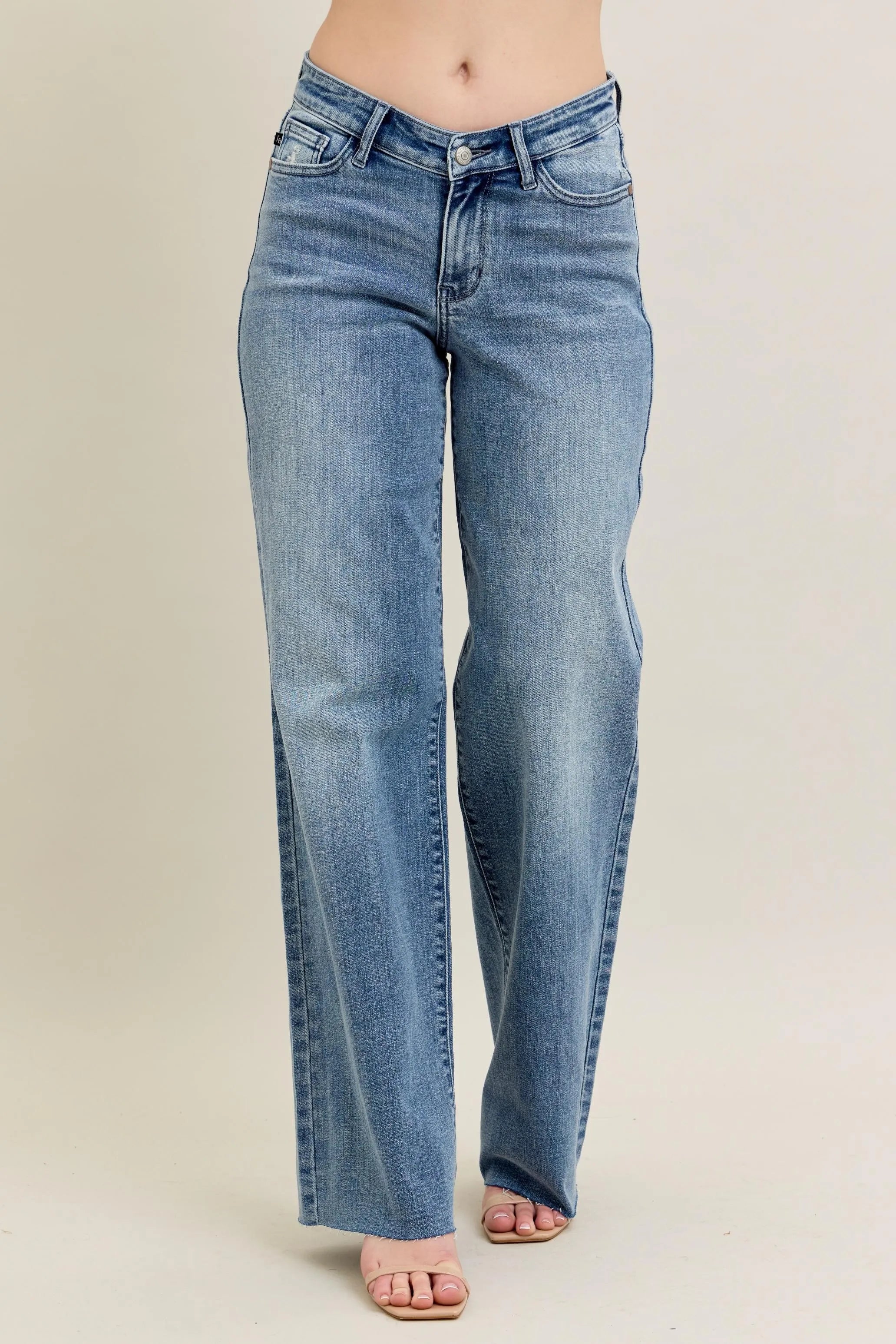 Vintage-Inspired Plus Size Wide-Leg Jeans