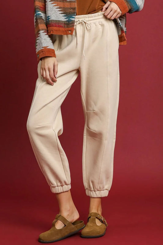 Drawstring Fleece Joggers Pants