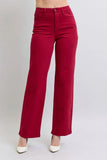 Full Size High Waist Heart Shaped Back Pockets 90's Straight Jeans Plus Size