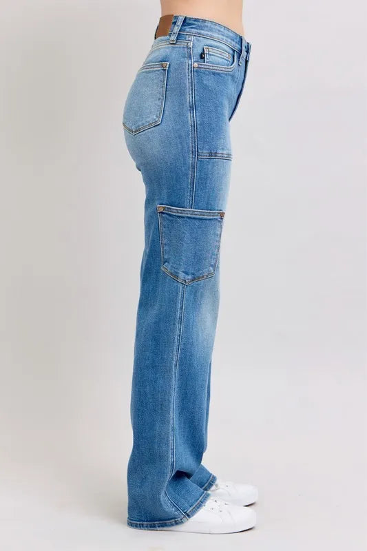 Full Size High Waist 90's Straight Jeans Plus Size