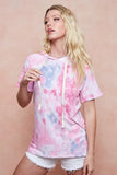 Tie Dye Terry Hoodie with Drawstring