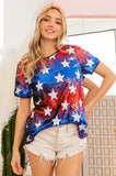 American Theme Star Pattern Sequin Top