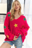 Multi Color Star Sweater Top