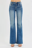 Full Size High Rise Tummy Control Flare Jeans