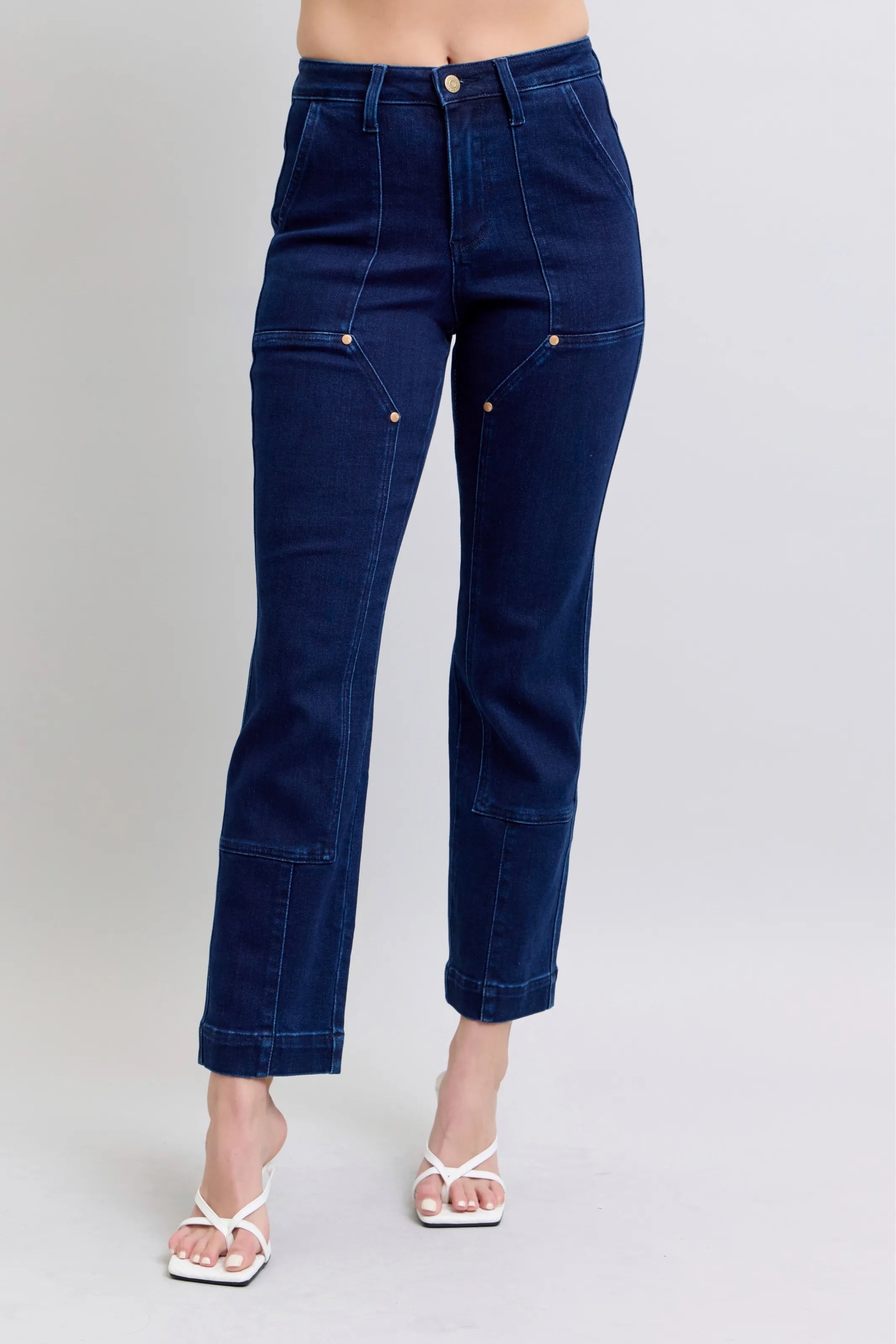Full Size Durable Workwear Knee Reinforced Jeans