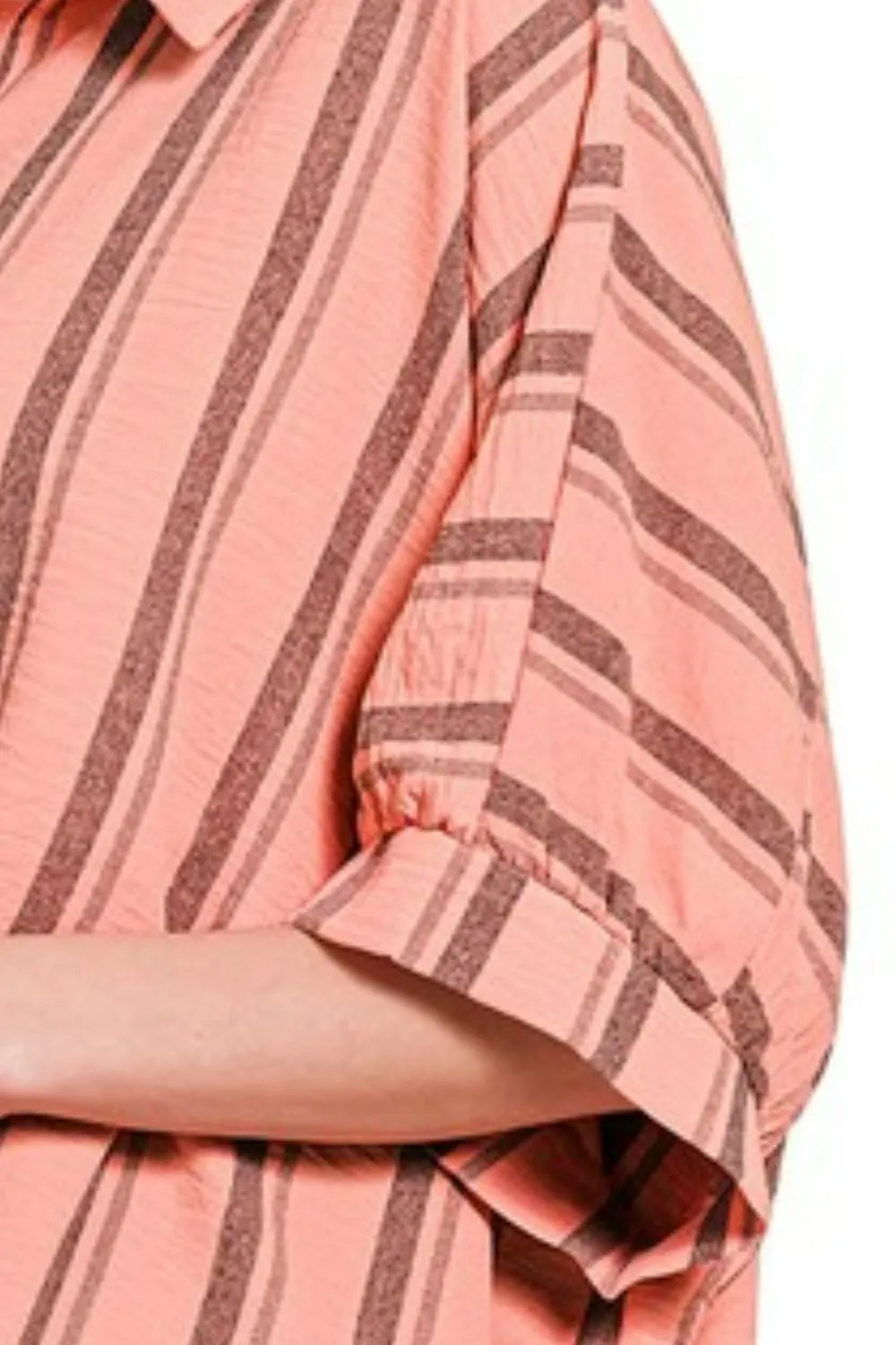 Woven Yarn-Dye Stripe Oversized Button Down Shirt