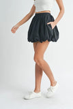 Poplin Bubble Mini Skirt