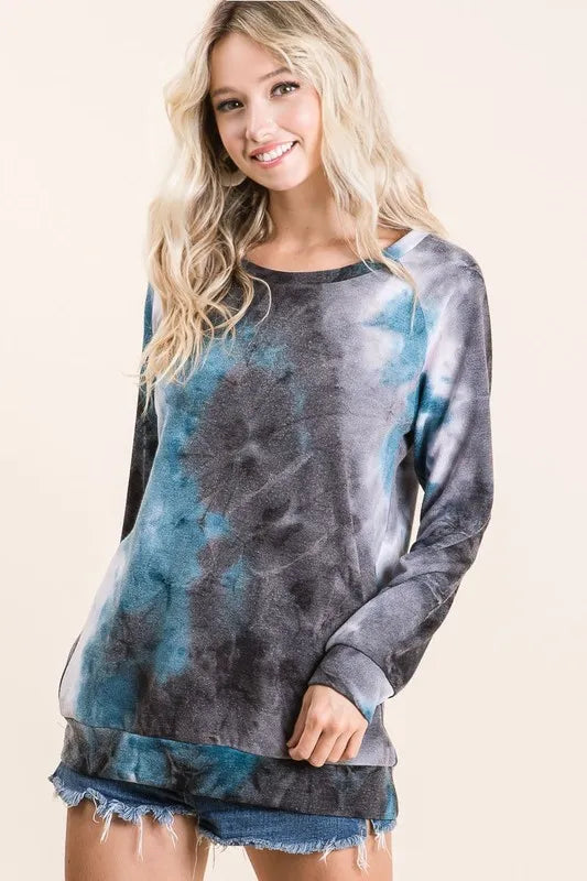 Tie Dye Sweater Knit Top