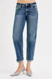 Full Size Cropped Relaxed Fit Denim Trousers