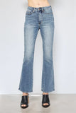 Full Size Tummy Control Back Embroidered Pocketed Bootcut Jeans Plus Size