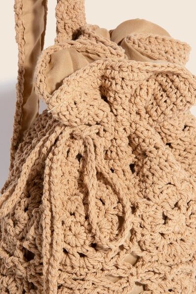 Intricate Braided Single Strap Drawstring Bag