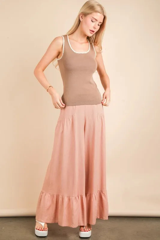 Palazzo Elastic Waist Comfy Pants