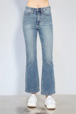 Full Size Tummy Control Back Embroidered Pocketed Bootcut Jeans Plus Size