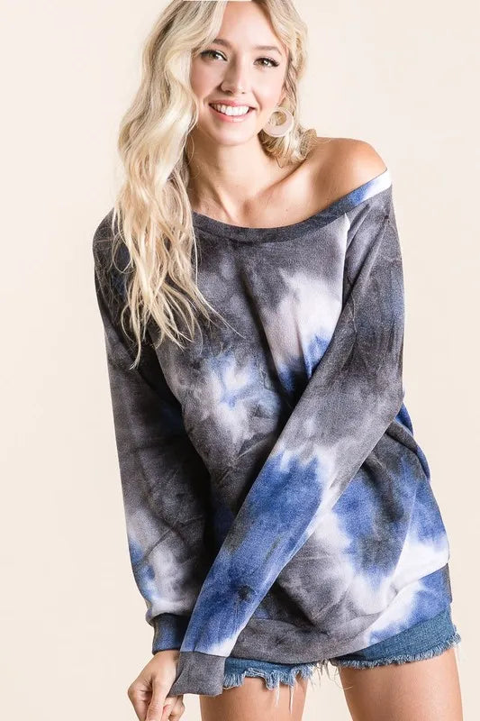 Tie Dye Sweater Knit Top