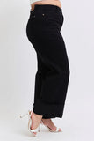 Full Size High Waist Reto Wide Leg W/ Cuff Plus Size