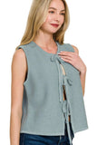 Tie Front Sweater Vest
