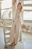 Inverted Pleat Detail Wide Leg Pants
