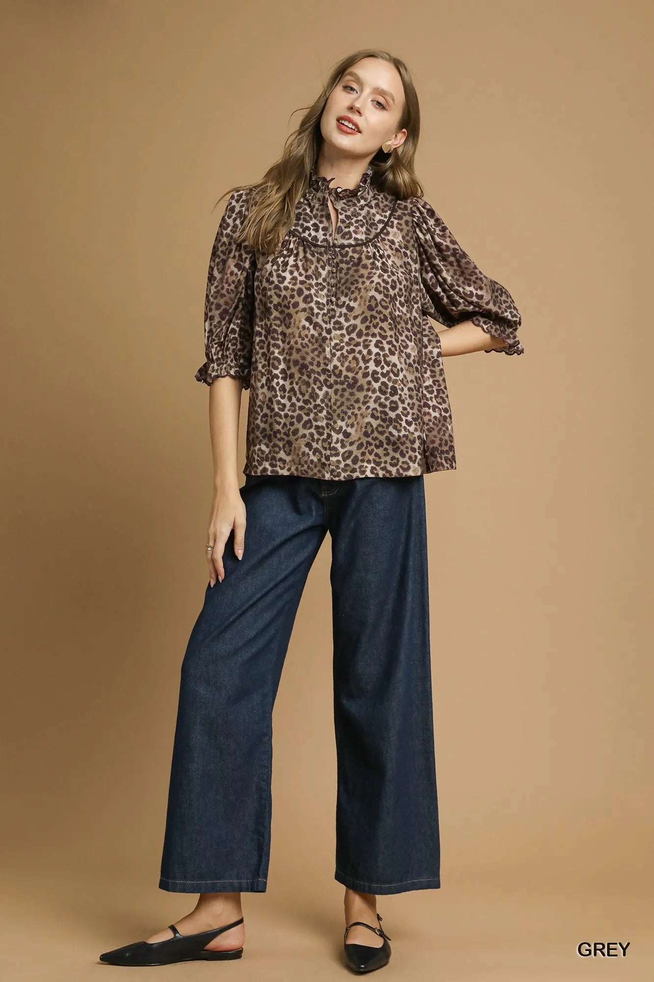 Wild Ruffle Neck Statement Blouse