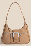 Large Buckle Triple Zipper Hand Bag