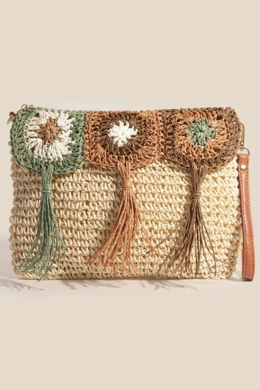Intricate Tassel Braided Crossbody Bag