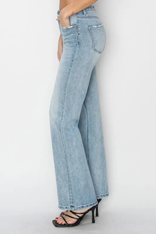 Classic High Waist Straight-Leg Jeans
