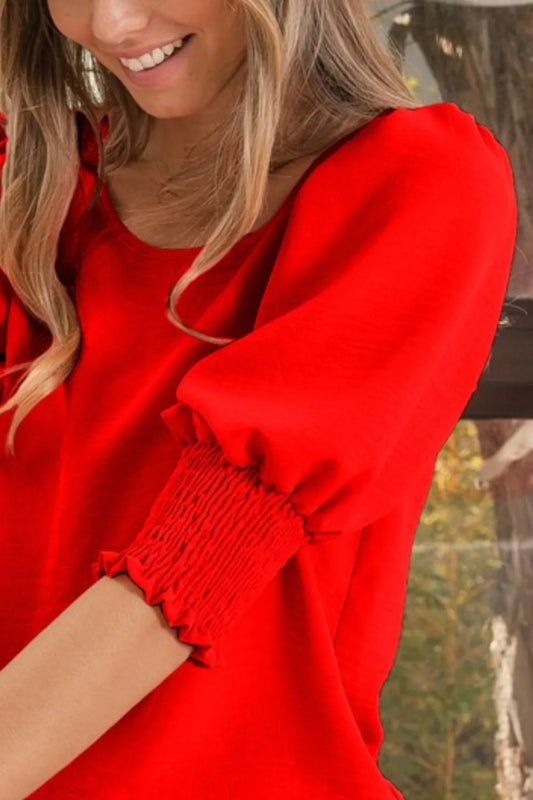 Air Flow Balloon Shorts Sleeves Top