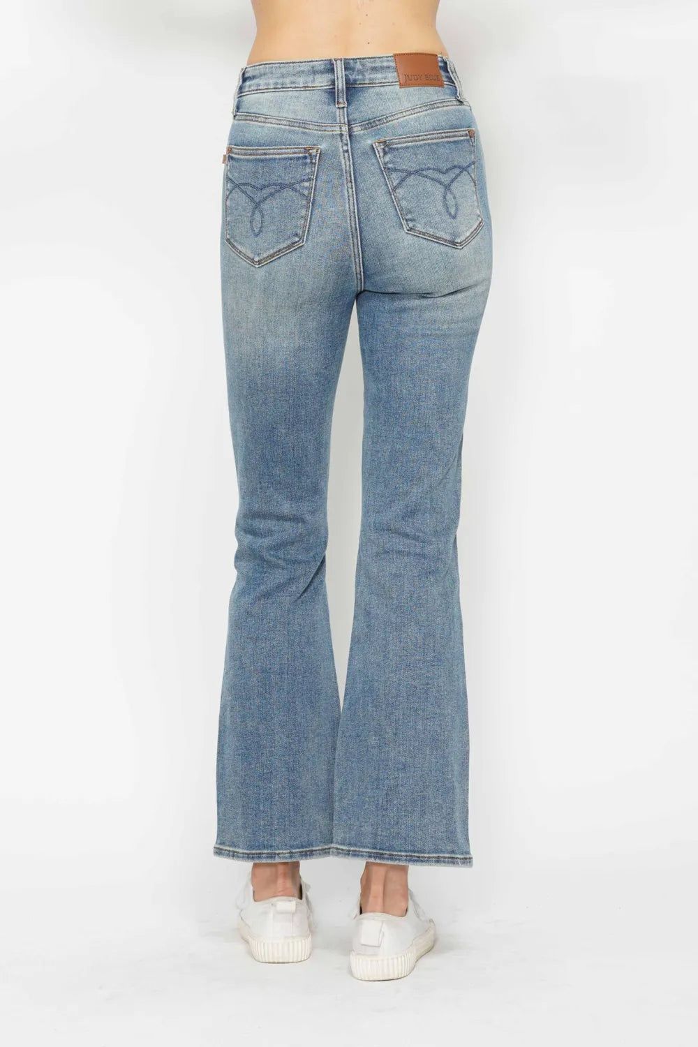 Figure-Flattering Bootcut Jeans with Embroidered Back Pockets