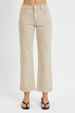 Full Length Mid Rise Ankle-Control Straight-Leg Pants