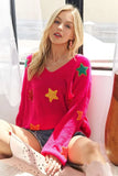 Multi Color Star Sweater Top