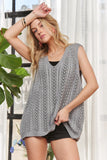  Loose Fit Lightweight Sweater Vest Top