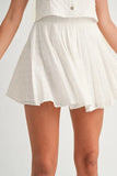 Eyelet Lace Top and Mini Skirt Set