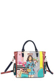 Eco-Leather Handbag with Side Pockets