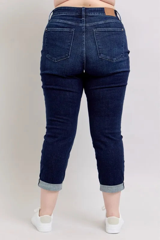 Full Size High Waist Boyfriend Jeans Plus Size
