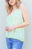 Leopard Foil Print Sleeveless Sweater Top