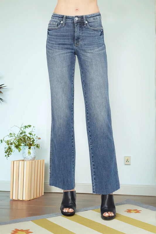 Full Size Tummy Control Straight Jeans