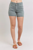 Full Size Hw Garment Dyed & Back Pkt Embroidery Shorts Plus Size