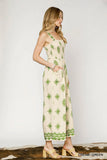 Tropical Pineapple Wide Leg Camisole Jumpsuit