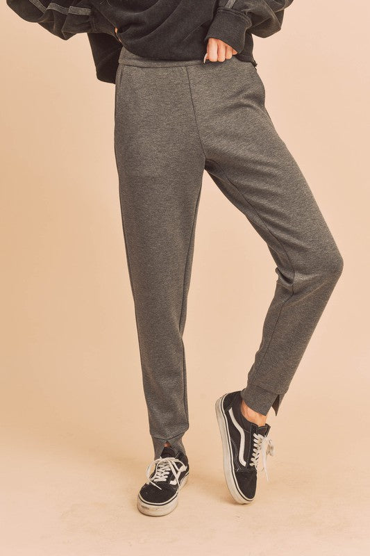 Elastic Waist Joggers with Pockets