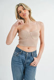 Scalloped Edge Ribbed Knit Cami