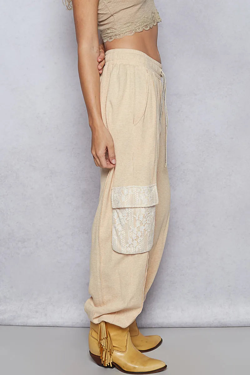 Elastic Waist Cargo Pocket Jogger Pants