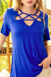 Silky Knit Top with Front Details