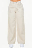 High Waist Distressed Wide Leg Jeans