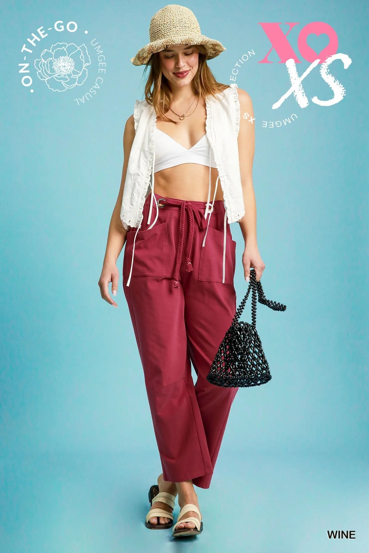Adjustable Waist Relaxed Fit Casual Bottoms