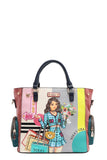 Eco-Leather Handbag with Side Pockets