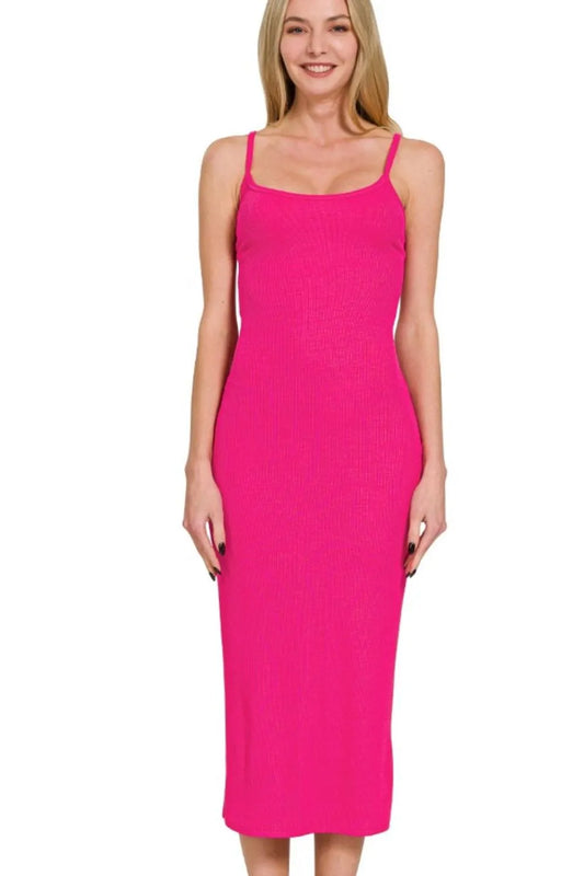 Ribbed Bodycon Midi Dress