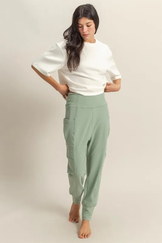 High-Waist Pocket Detail Comfy Sweatpants