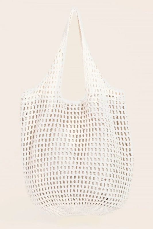 Braided Mesh Hobo Shoulder Tote Bag